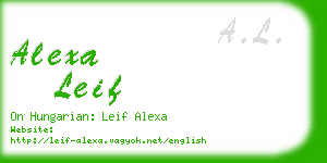 alexa leif business card